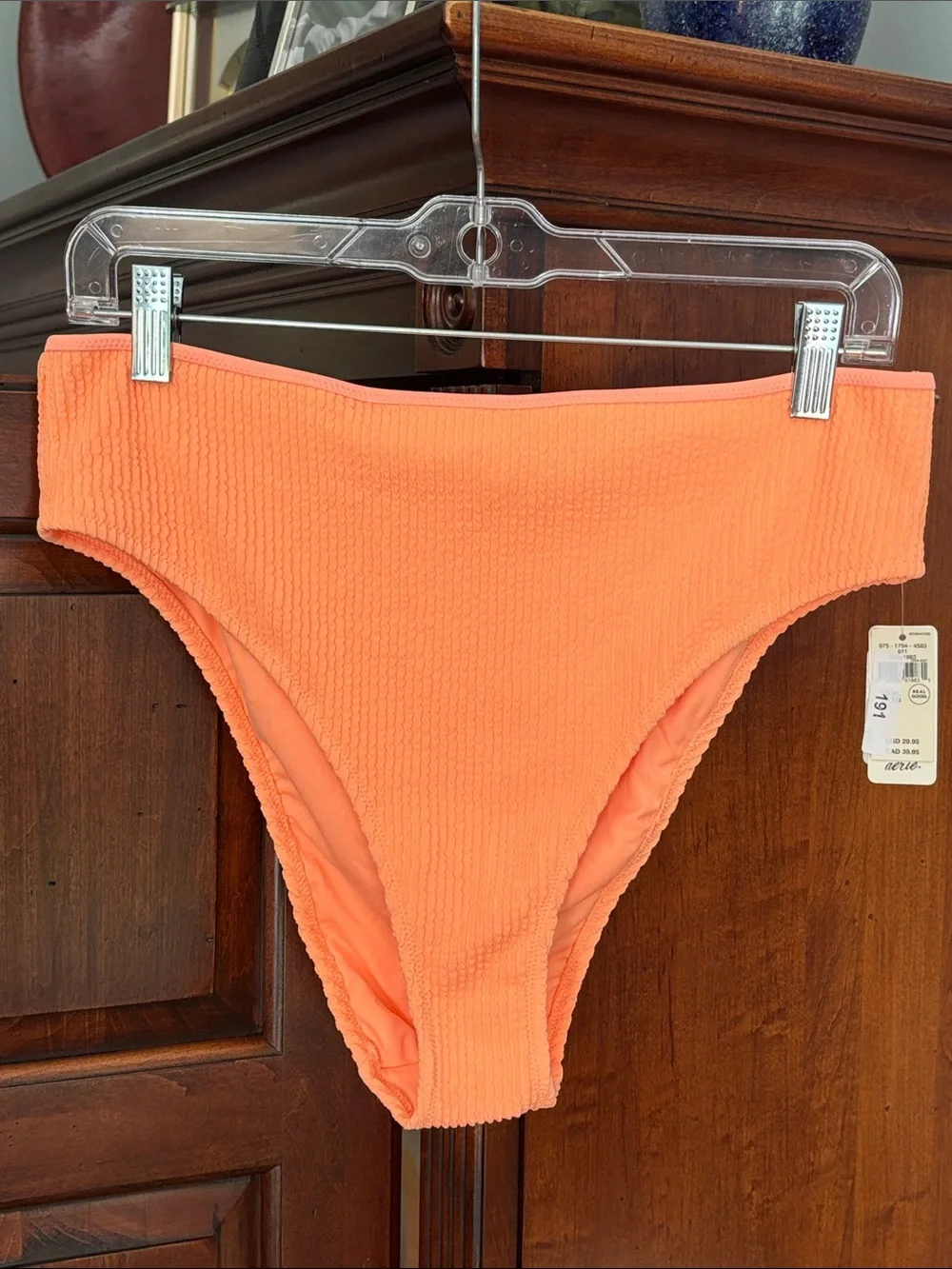 Aerie Crinkle High Waist Cheeky Bikini Bottoms